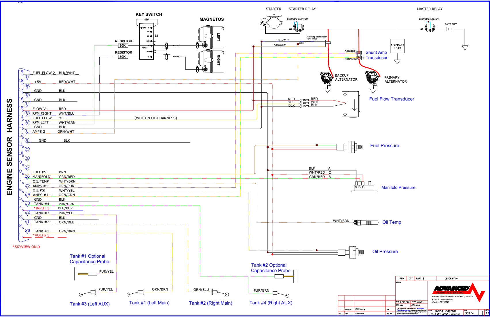 53914 R11 SV EMS ACM Wiring Harness Diagram – Advanced Flight Systems
